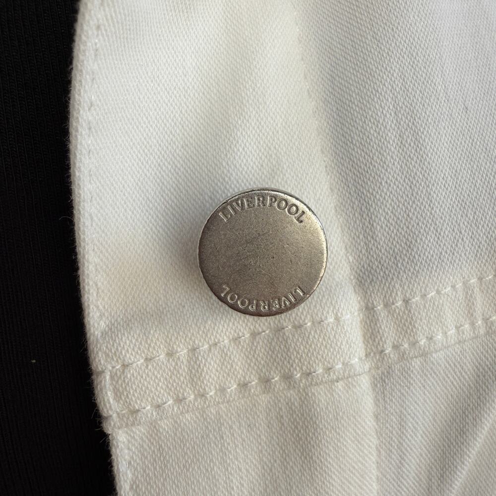 Womens Liverpool white stretch denim jacket - jean jacket - size XL - Picture 5 of 13